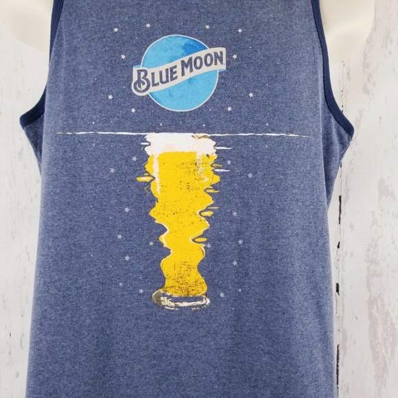 Other - Blue Moon Beer Tank Top Heather Blue Size Small